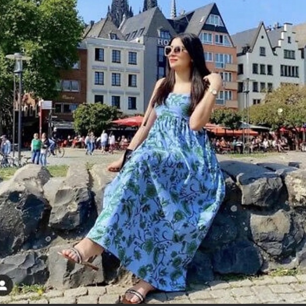 Leaf Print Maxi Dress - Picture 4 of 7